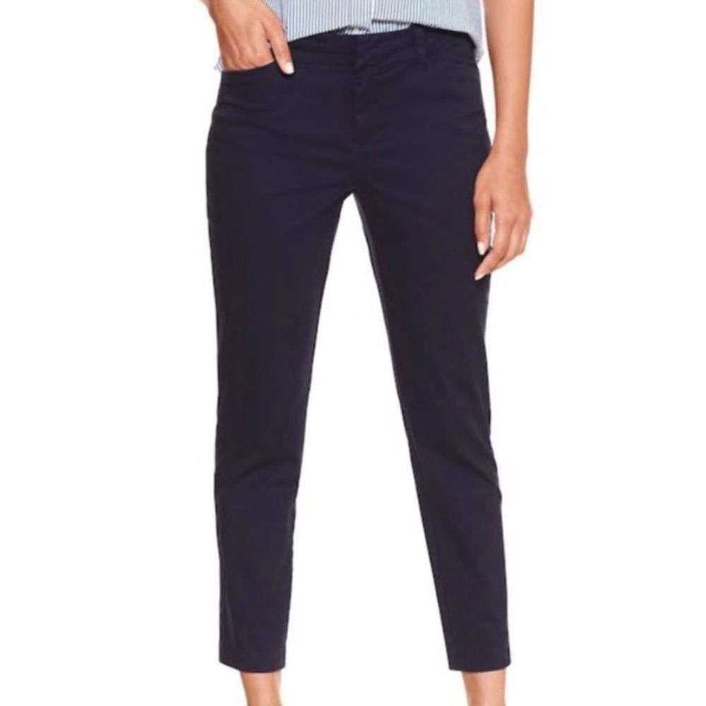 Gap Marine Blue Cropped Slim City Pant 4